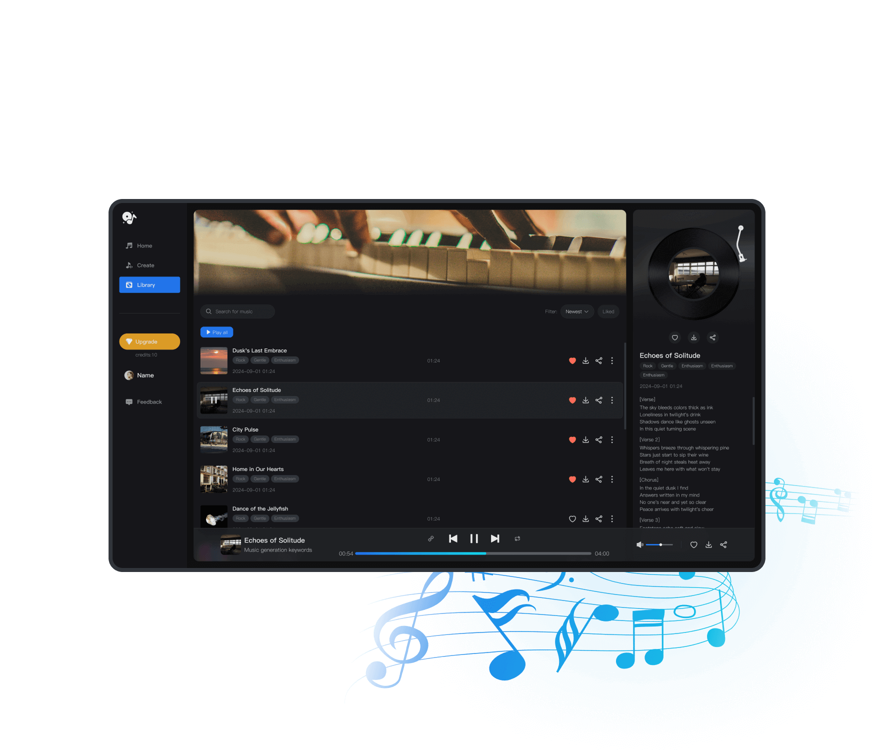Started with AI Music Generator onlikemusic.ai